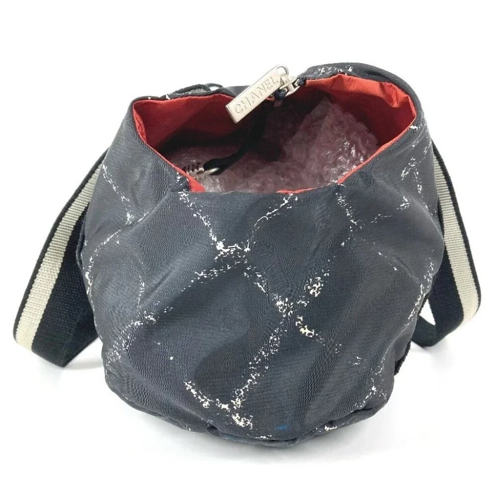 CHANEL Old travel line Pet Bag Bag Dog Doggie Shoulder Bag Nylon Black - Picture 7 of 14